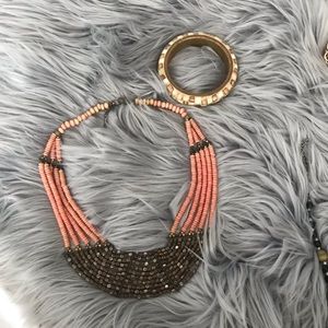 Coral necklace and a matching bracelet